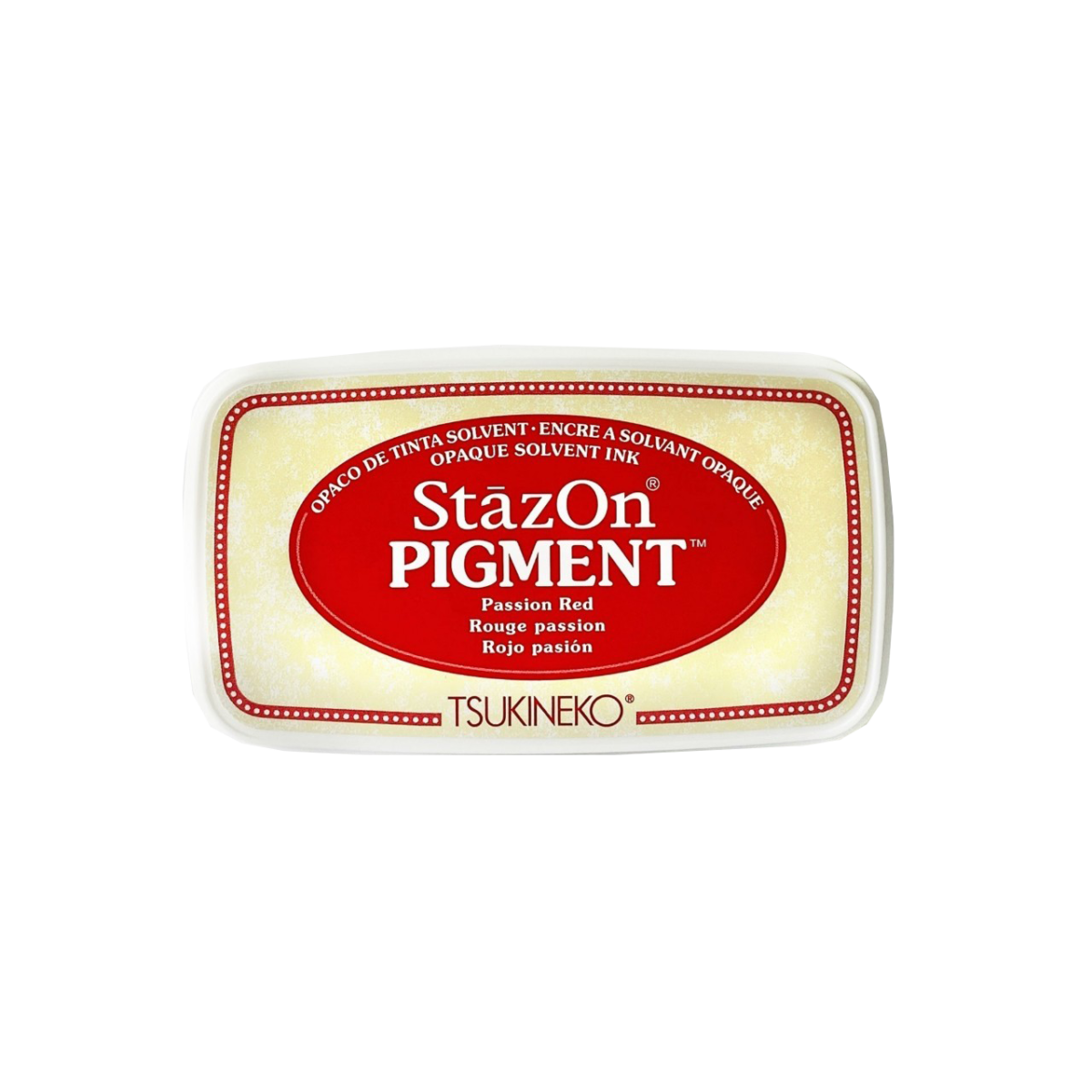 SZ-PIG-0021 StazOn Stamp pad+Pigment RED ink - โลกตรายาง